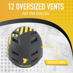 Flybar helmet top vents closeup highlighting airflow and cooling benefit