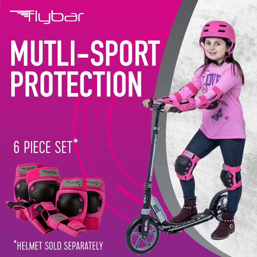 Flybar pads worn by a skater in motion — real-use protection and freedom of movement