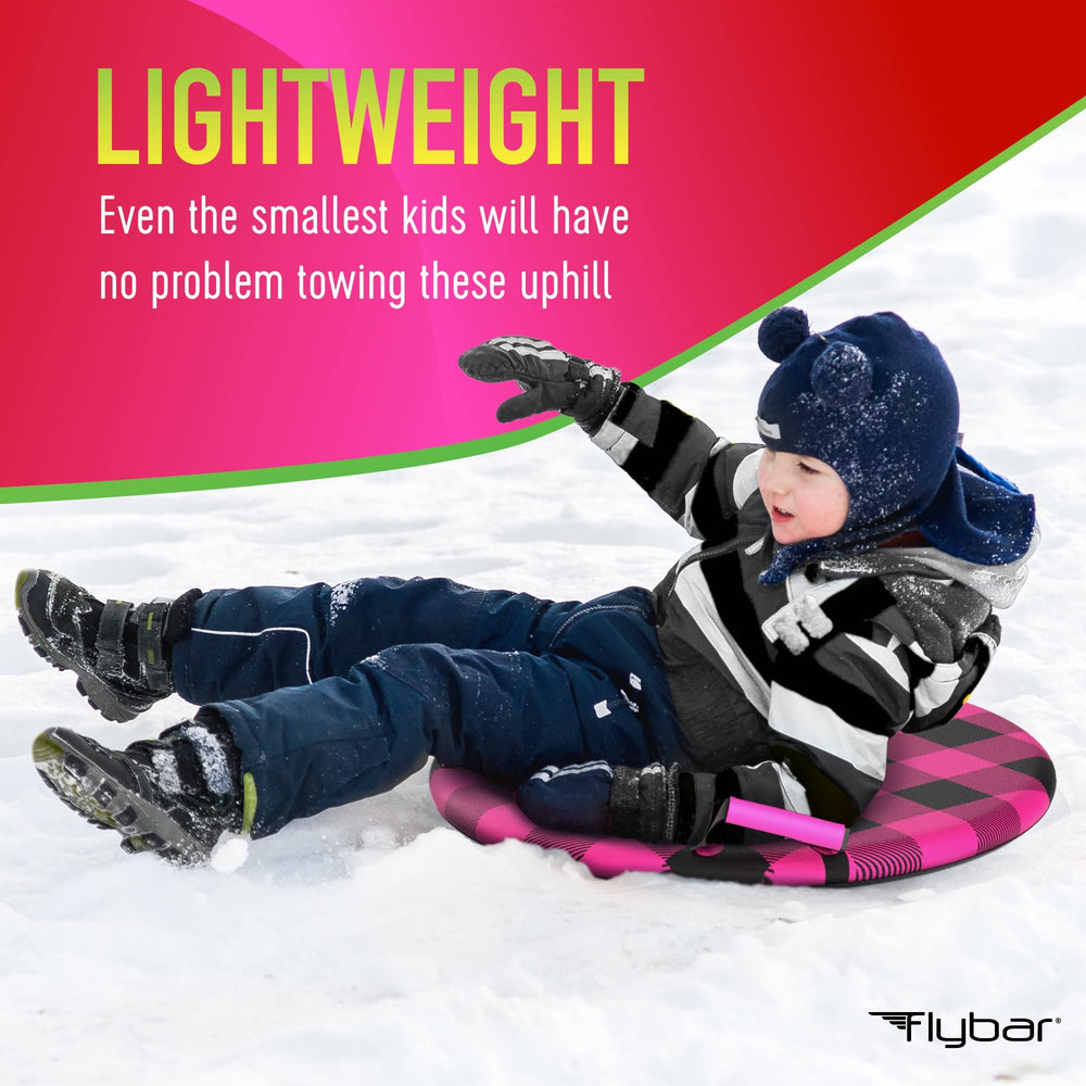 Flybar sled slick bottom close-up highlighting crack-resistant PE core for faster glide