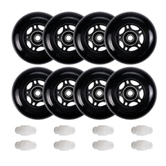 FLYDAZZLE front view of 80mm wheel pack showing wheels and bearings benefit durable replacement