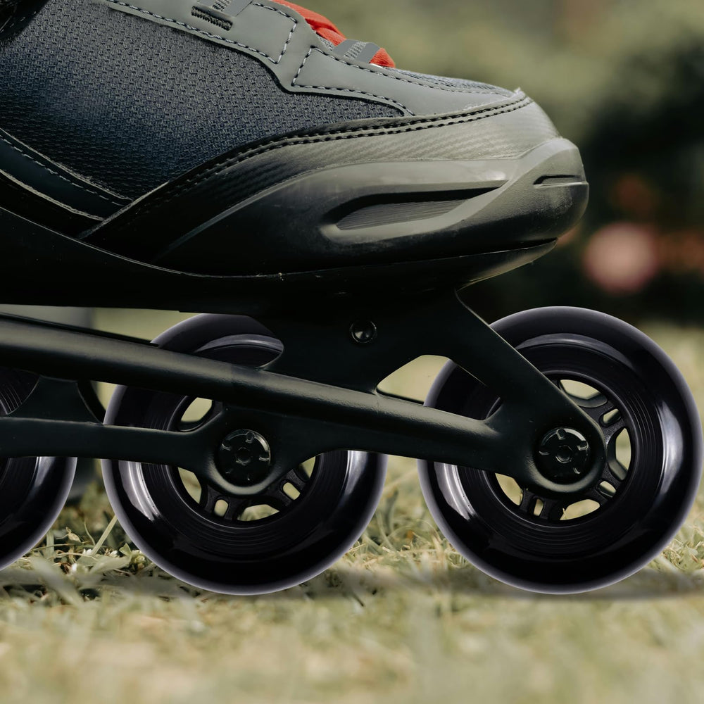 FLYDAZZLE wheels rolling on outdoor asphalt showing reliable traction and smooth roll