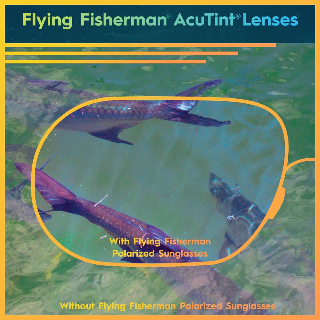 Person wearing Flying Fisherman Maverick while fishing to demonstrate glare reduction and fish spotting