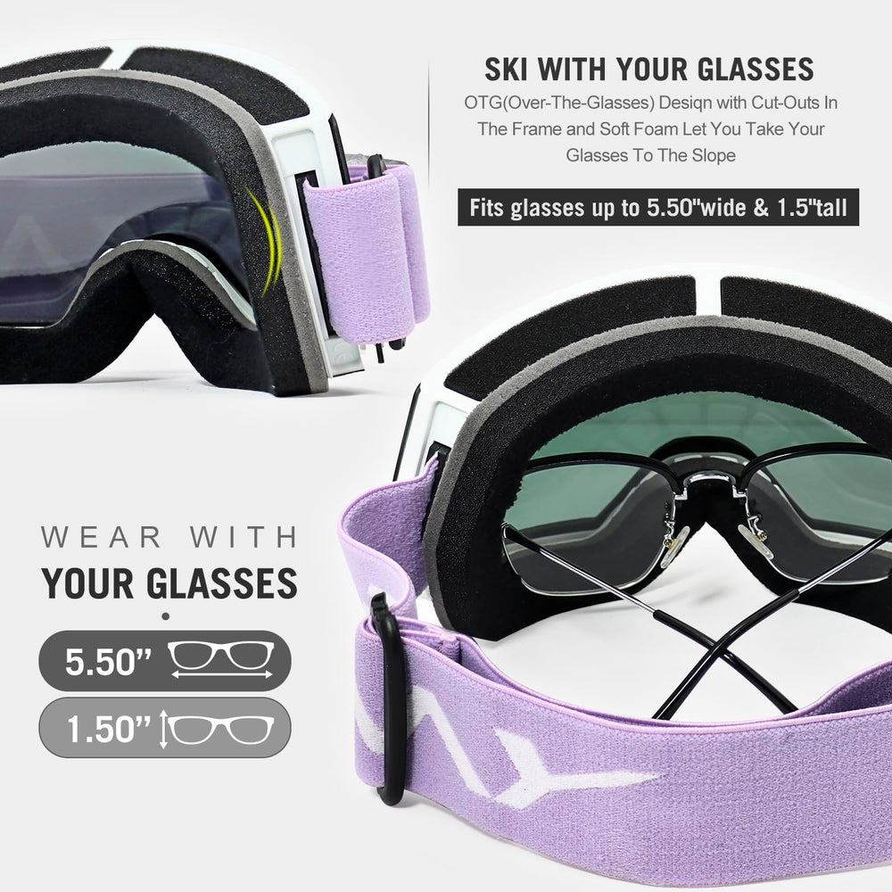 FMY goggles with carry pouch and cleaning cloth for easy storage