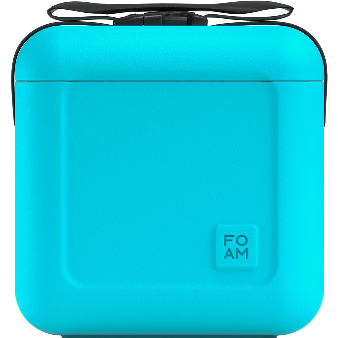 FOAM front view of floating cooler showing compact shape and portability