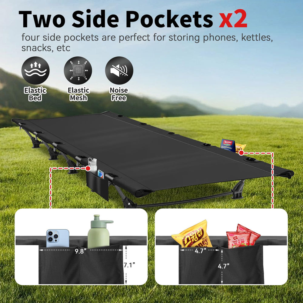FOCHIER F folded cot in carry bag highlighting compact portability