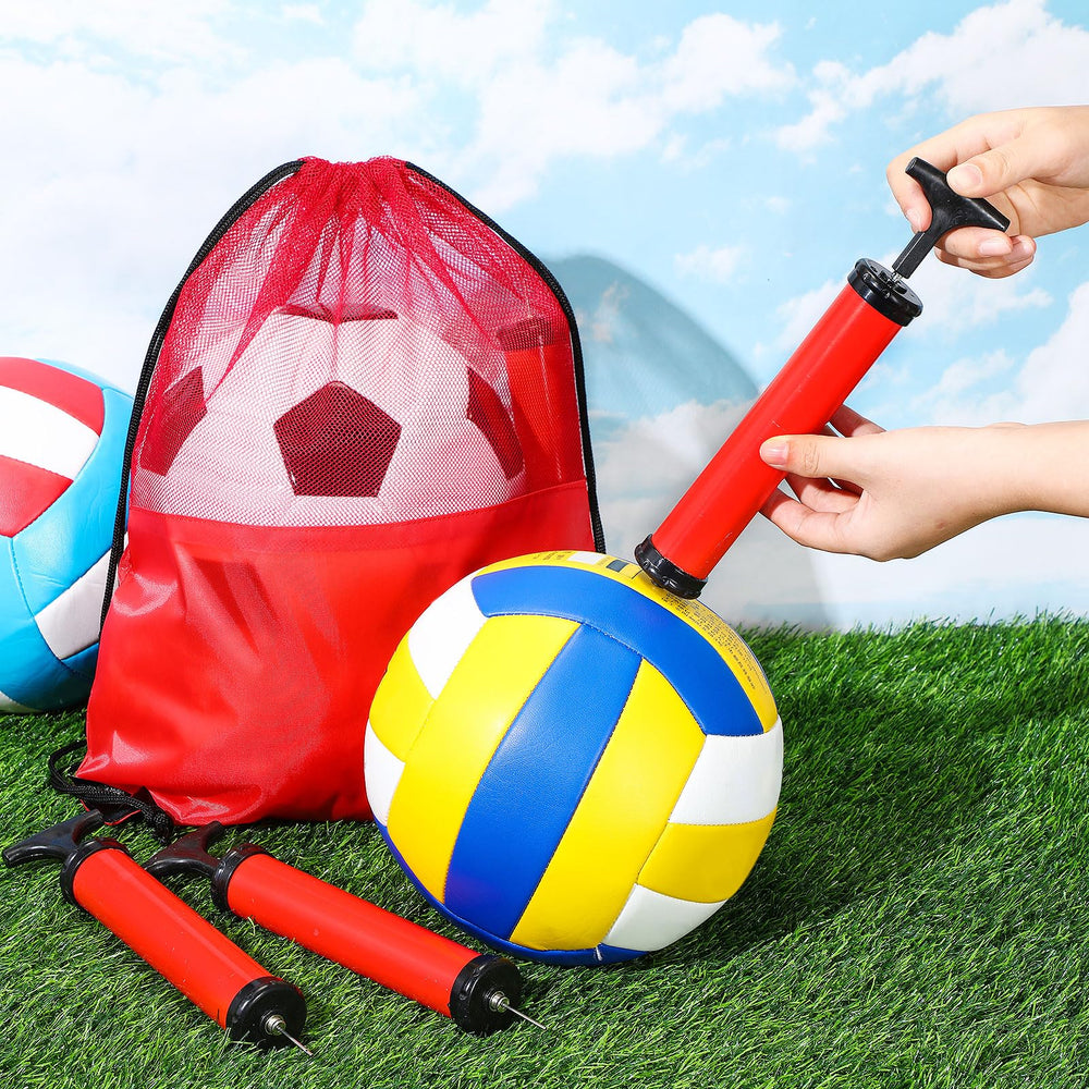 Foilswirl drawstring bag with soccer ball illustrating easy transport and storage
