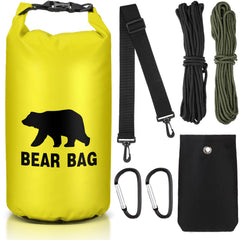 Foilswirl yellow front view showing compact bear bag kit and visibility benefit