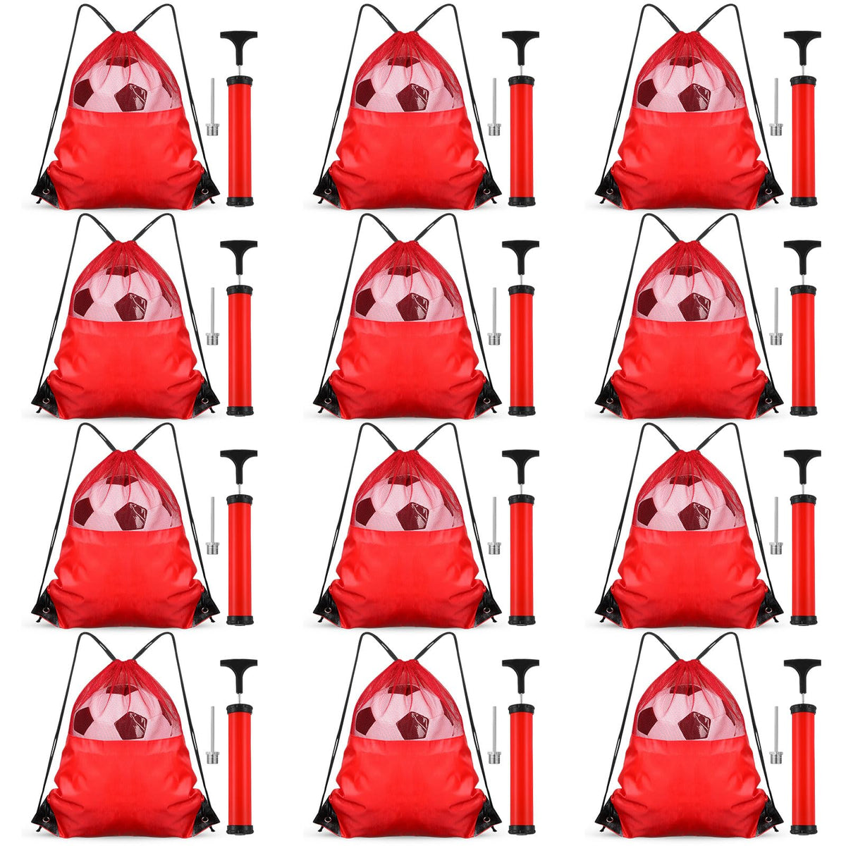 Foilswirl front packaging showing 12 pump and bag sets, useful for bulk donations