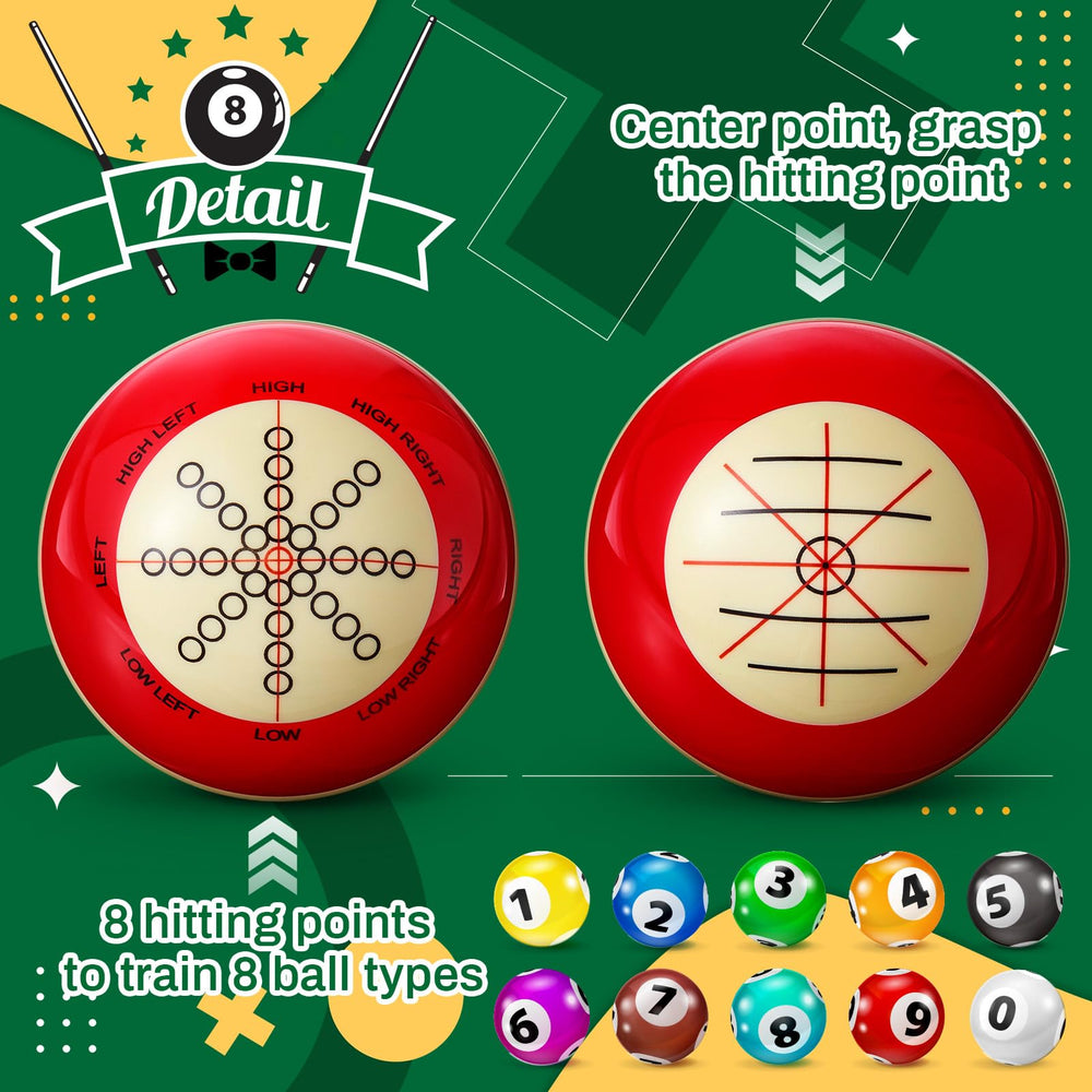 Foilswirl six red dots cue ball detail revealing rotation feedback