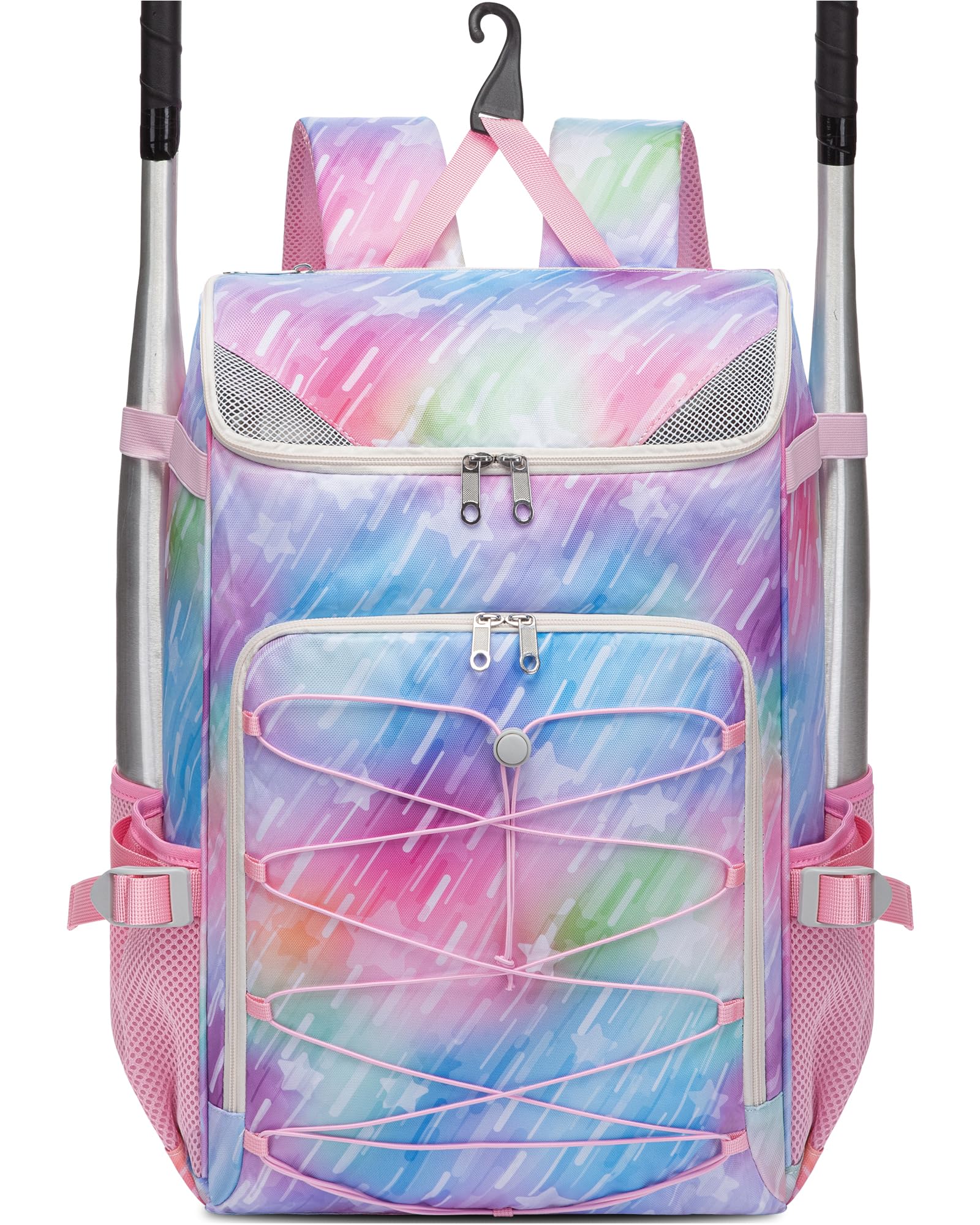FOKDUVB front view of backpack showing full gear capacity and organized pockets