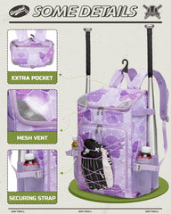 FOKDUVB shoe pocket open with ventilated mesh for drying cleats quickly