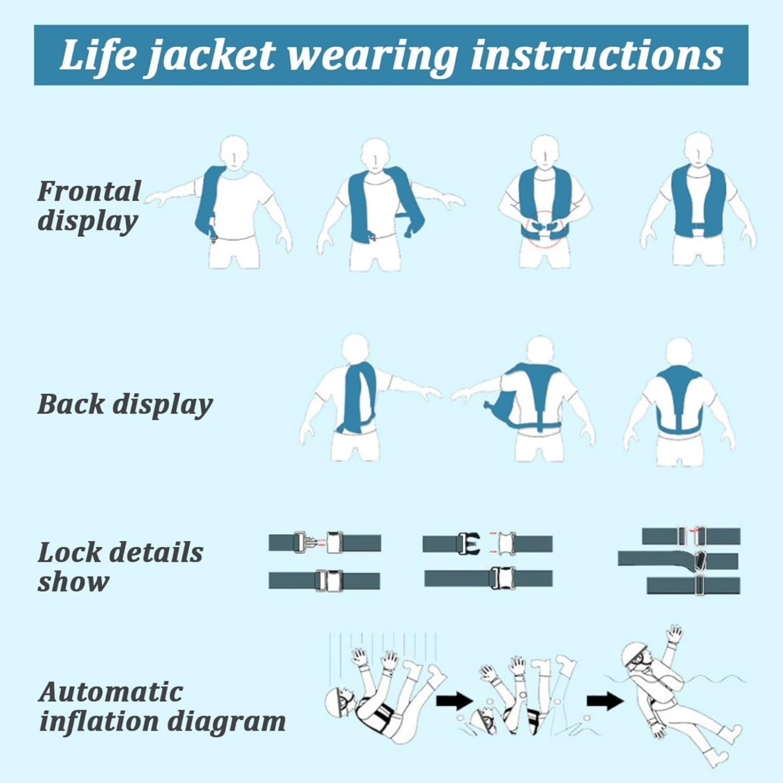 FOLALIFE reflective strips and whistle detail improving visibility and emergency signaling