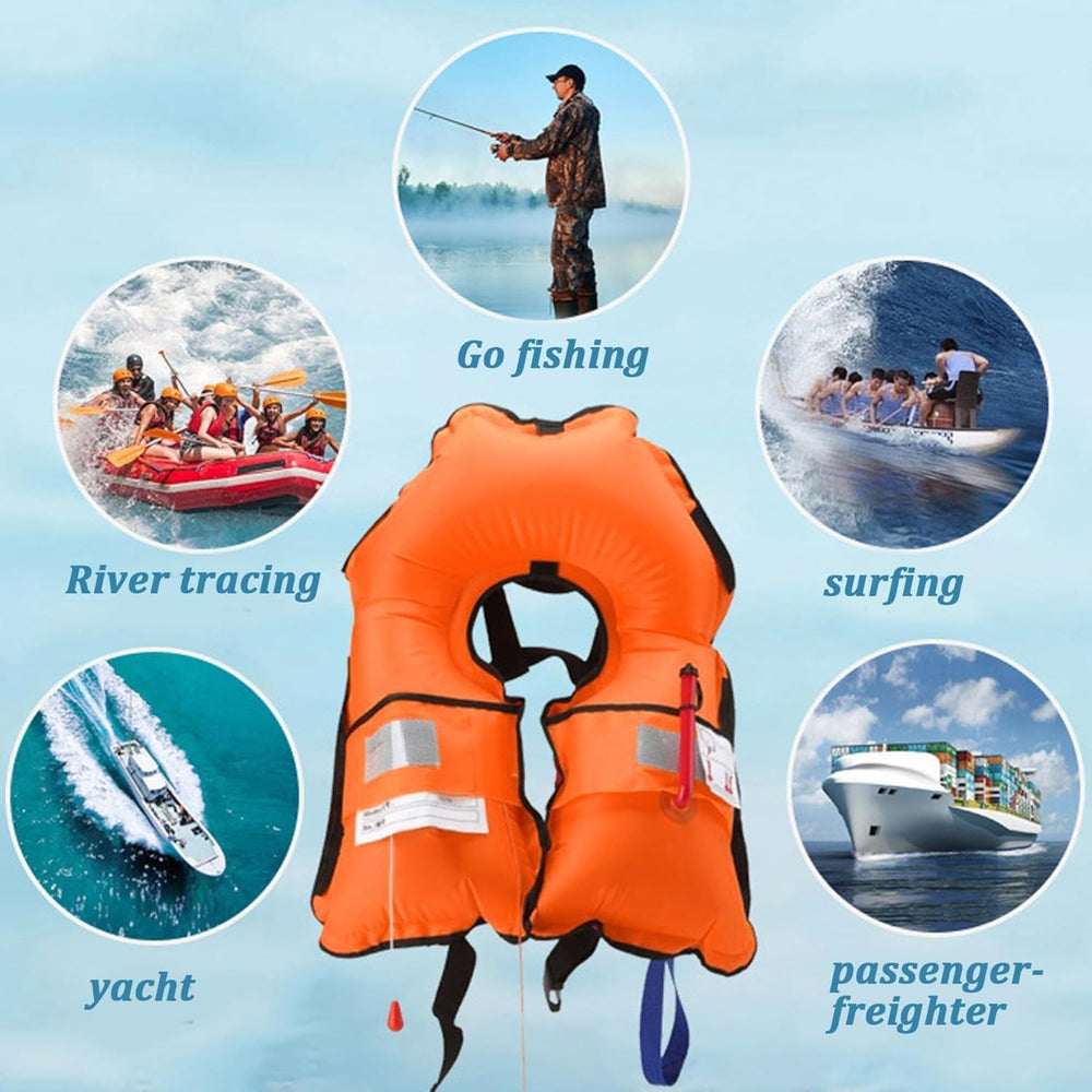 FOLALIFE life jacket worn by an adult demonstrating fit and on-water use benefit