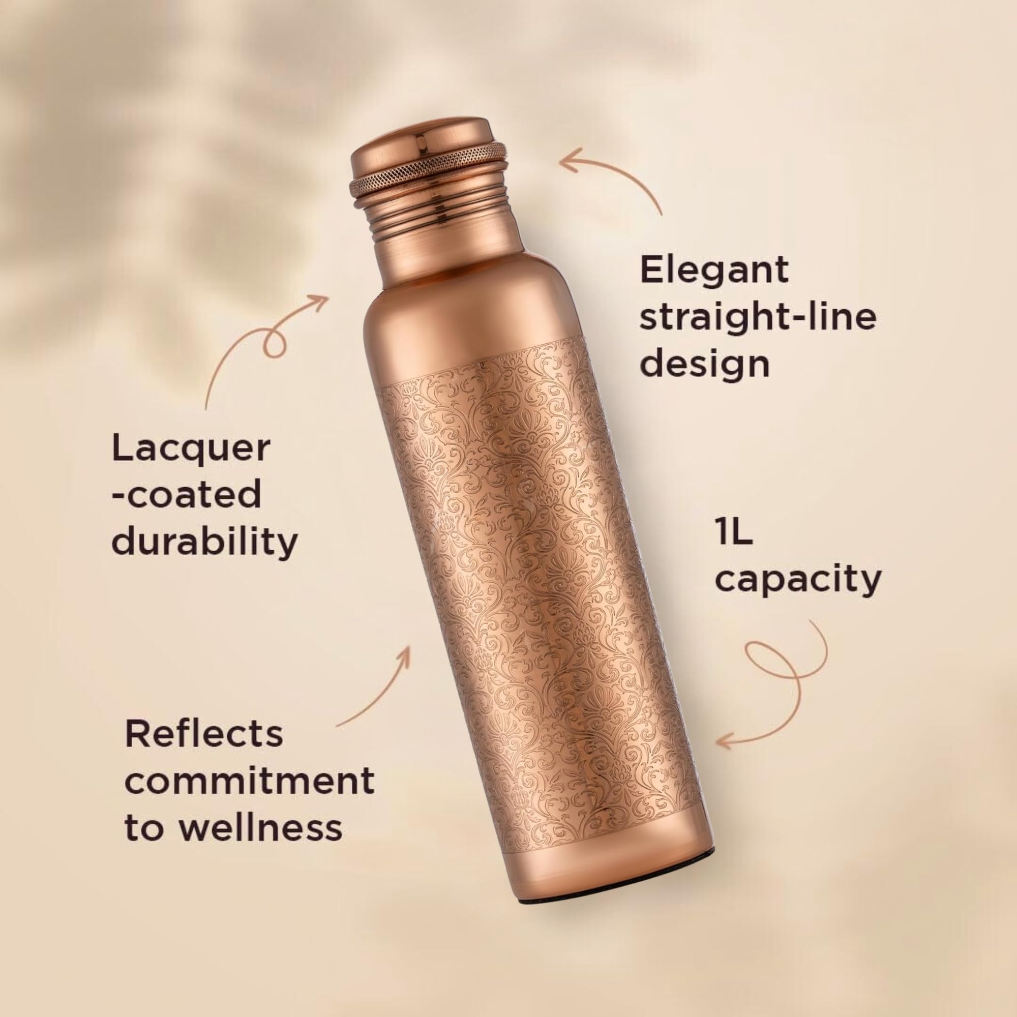 FOLK CRAFT bottle held in hand showing grip and textured engraving benefit