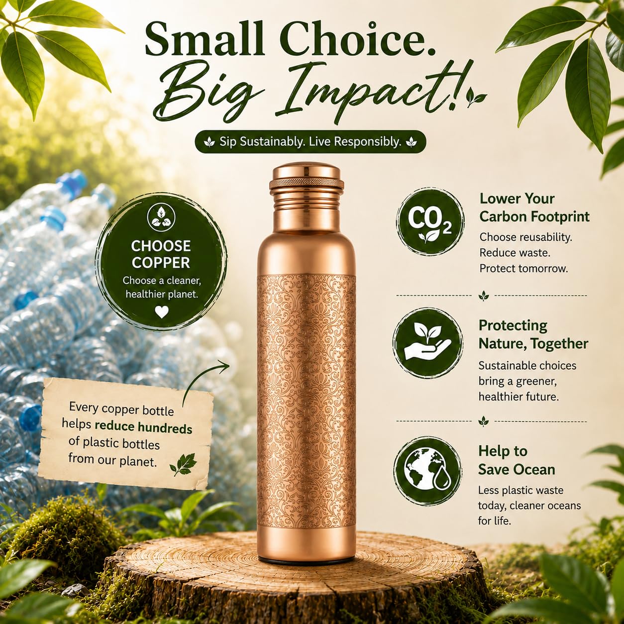 FOLK CRAFT bottle interior and cap view showing wide mouth for cleaning