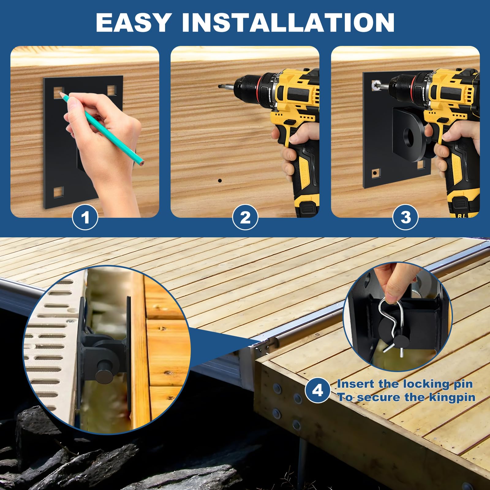 folosem dock installation scene showing durable hardware in use