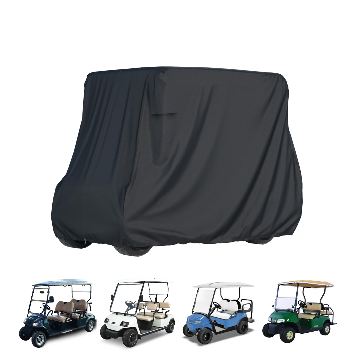 FOLU golf cart cover front view protecting cart from weather