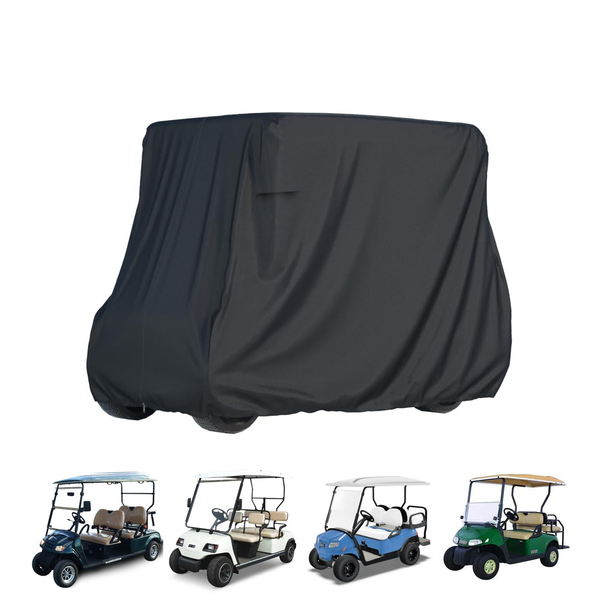FOLU golf cart cover front view protecting cart from weather