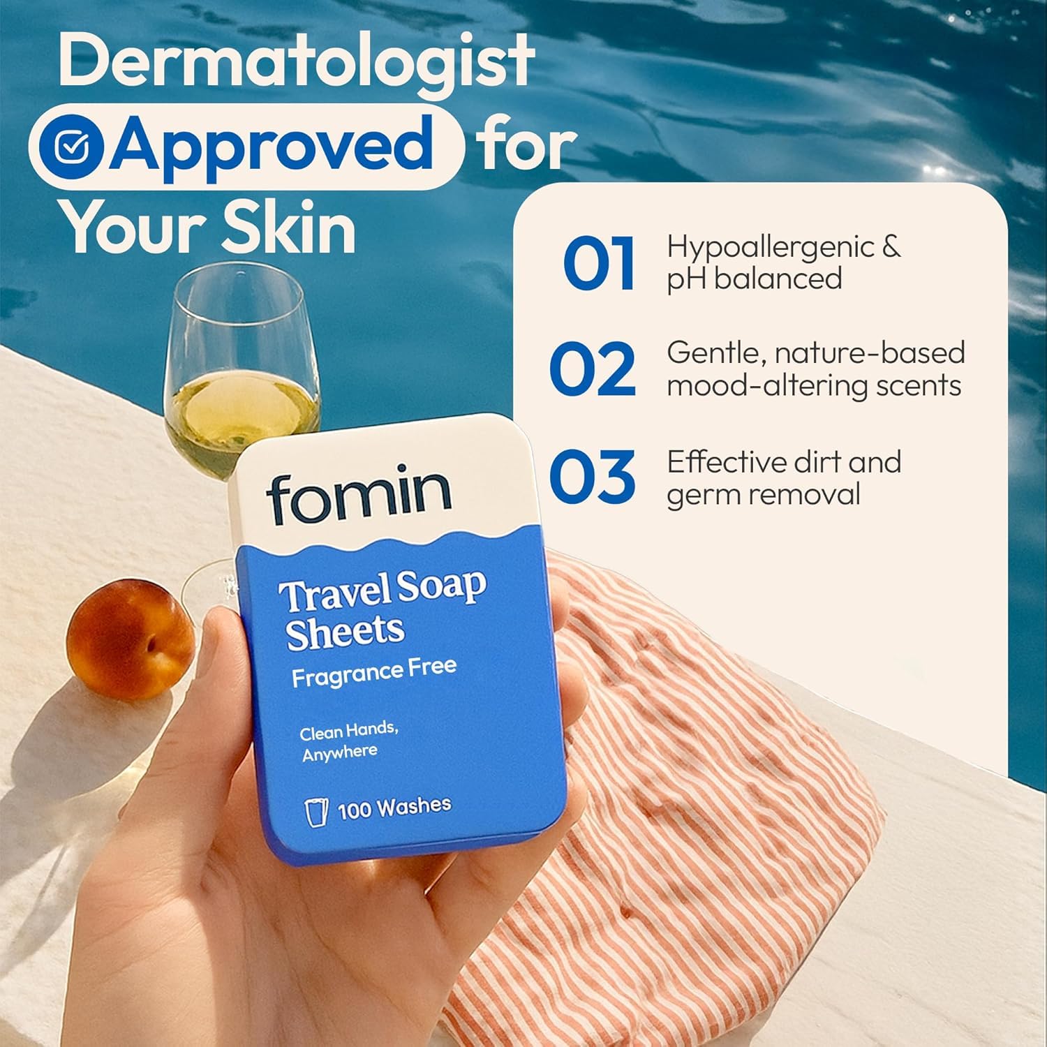 FOMIN handwash at campsite showing portable hygiene benefit