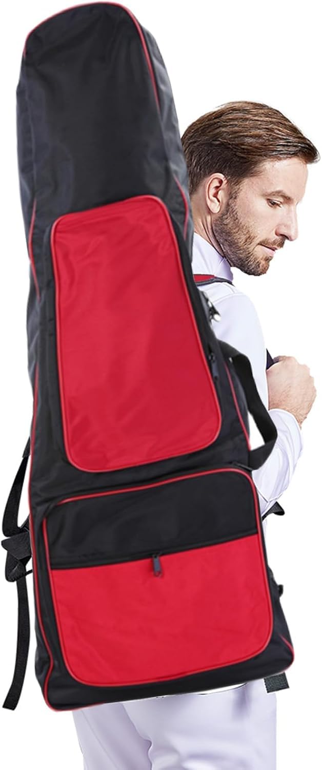 Fonher front view showing sleek black bag and organized compartments benefit transport
