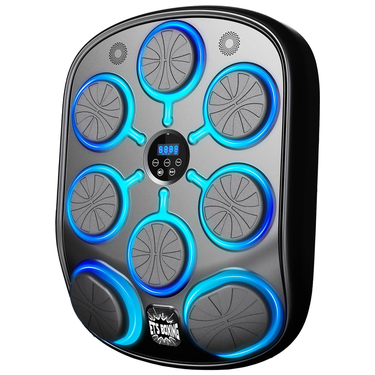 FOOING front panel view showing eight targets and intuitive controls for dynamic workouts