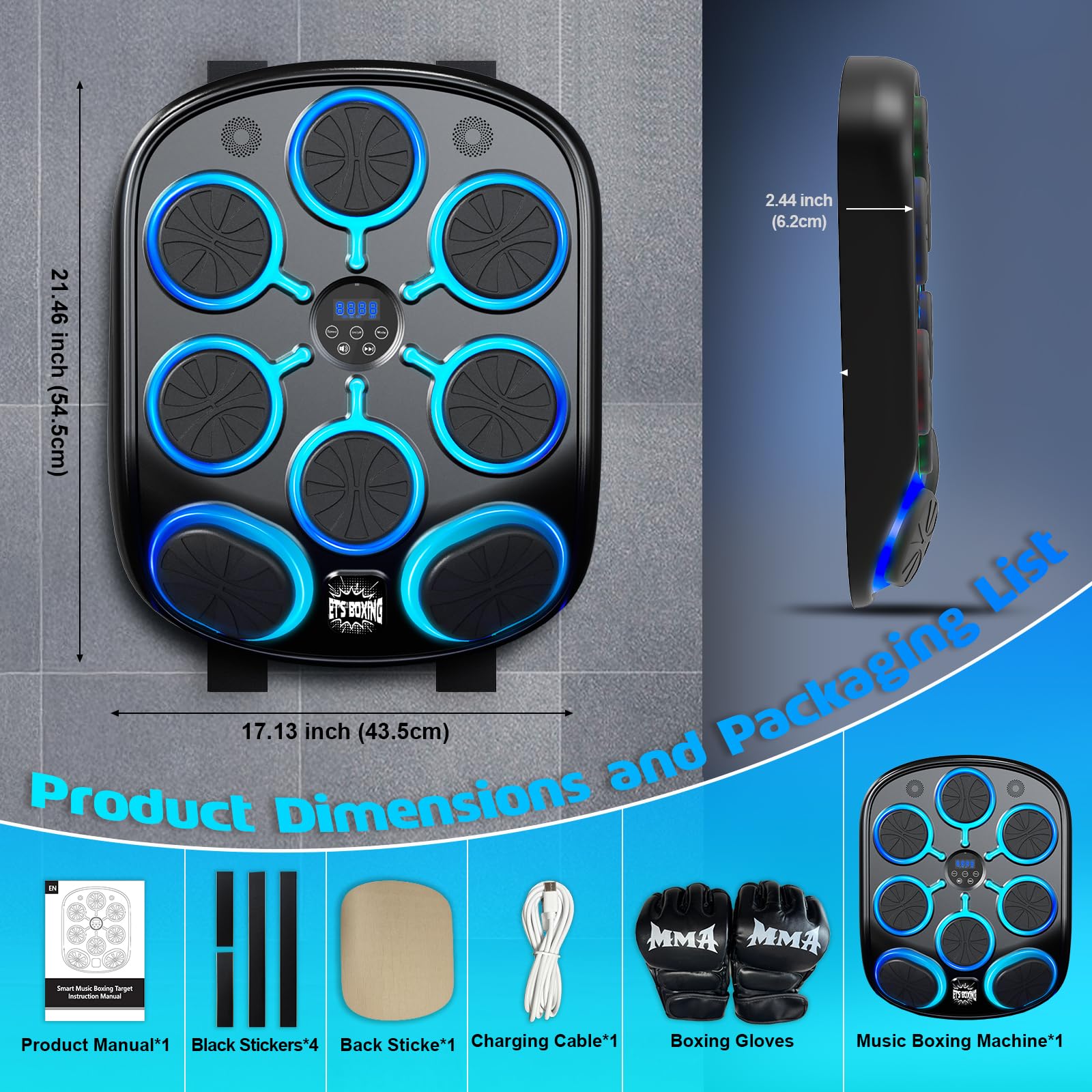 FOOING size comparison with chair to show compact wall-mounted footprint