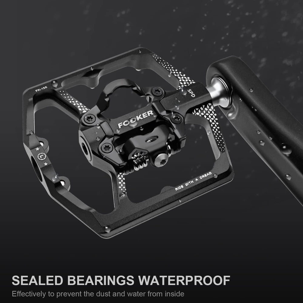 FOOKER cleats with gaskets included showing easy clipless setup