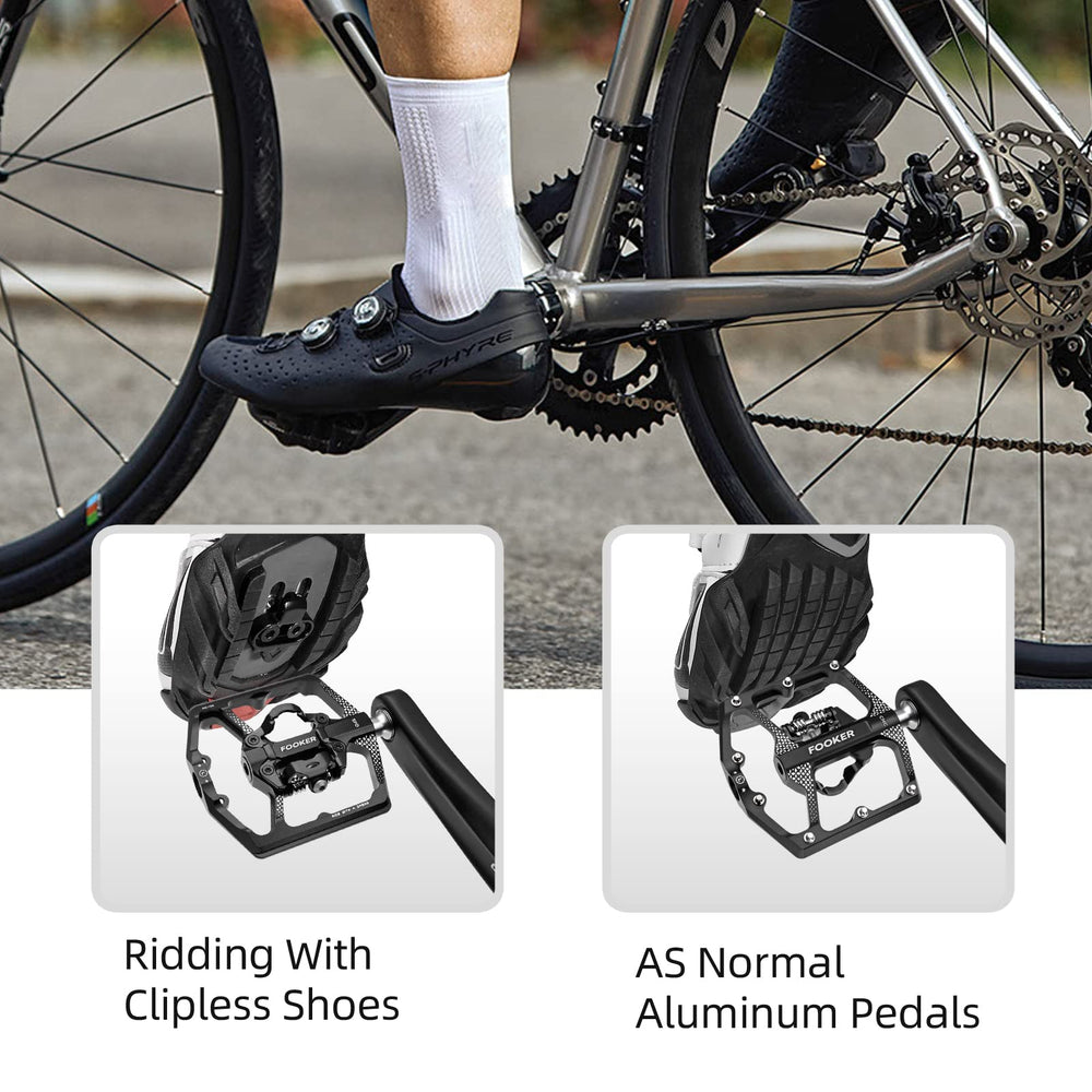 FOOKER pedal next to ruler showing compact dimensions and lightweight build