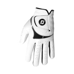 FootJoy GTxtreme palm close-up highlighting FiberSof and APL Digital Leather durability
