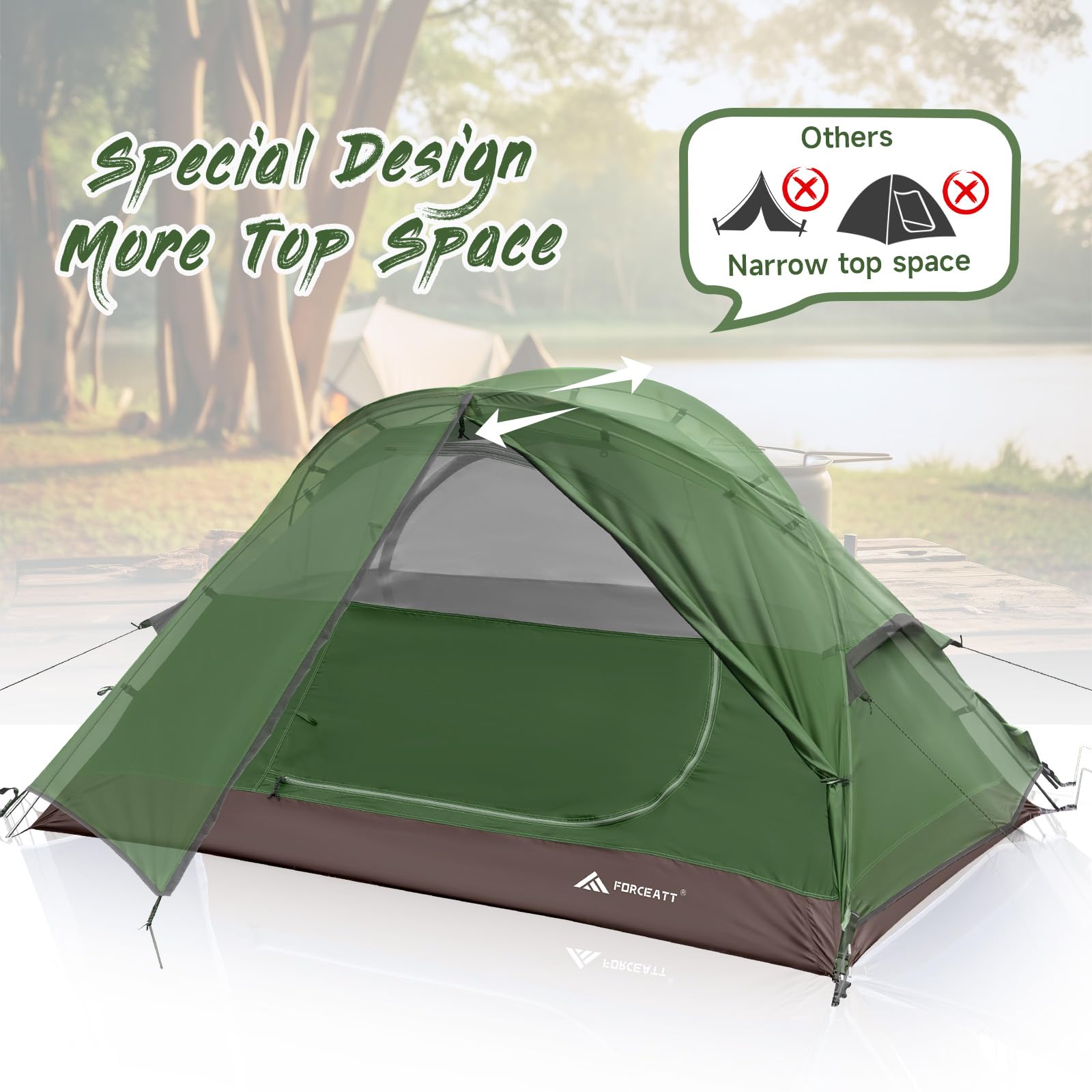 Forceatt packed inside a backpack showing compact size for easy transport