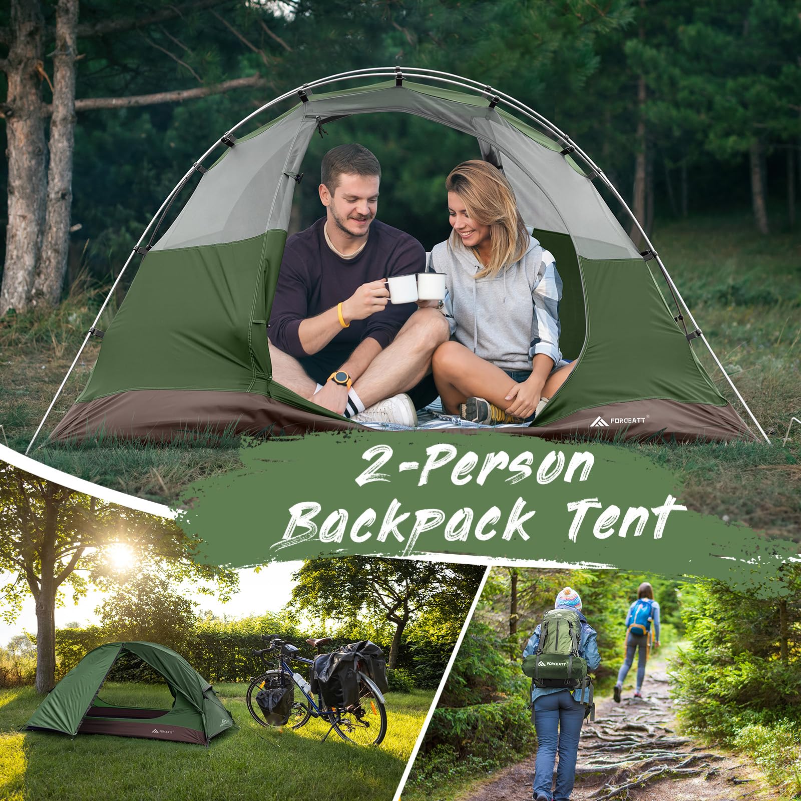 Forceatt pitched at campsite showing fast setup and stable shelter benefit