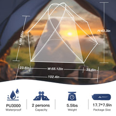 Forceatt tent interior showing sleeping layout and headroom for comfort