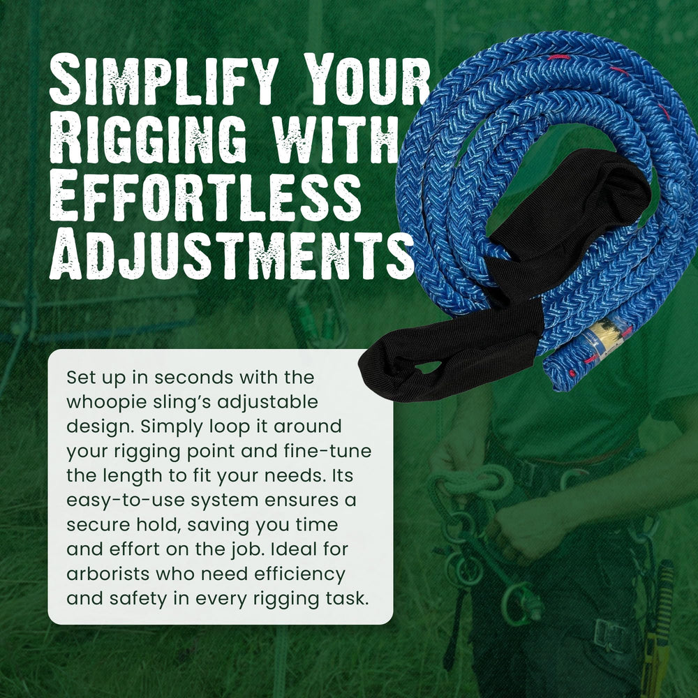 FORESTER sling in use with porta wrap showing tidy anchor and improved lowering control