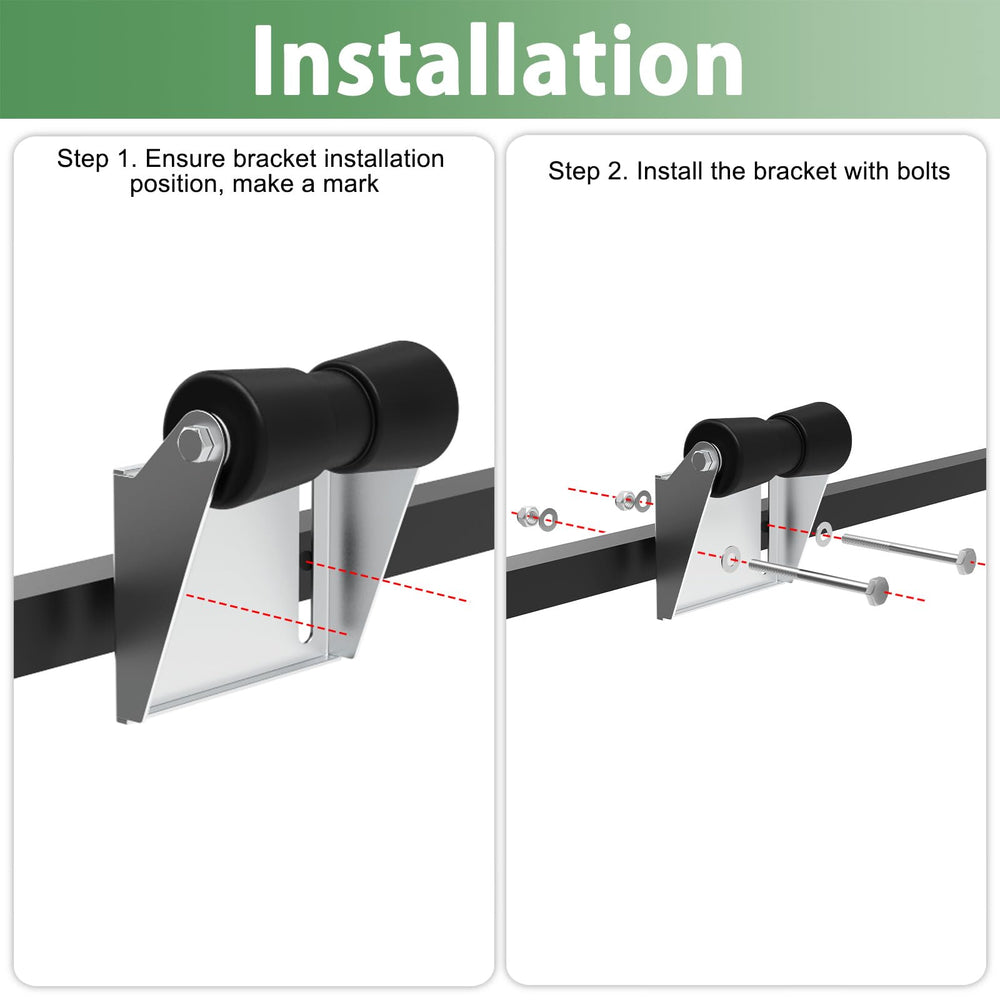 FOROIRON roller guiding a boat keel onto trailer improving centering during retrieval