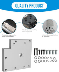Foruly adapter plate with MY1020 motor mounted demonstrating secure mounting benefit