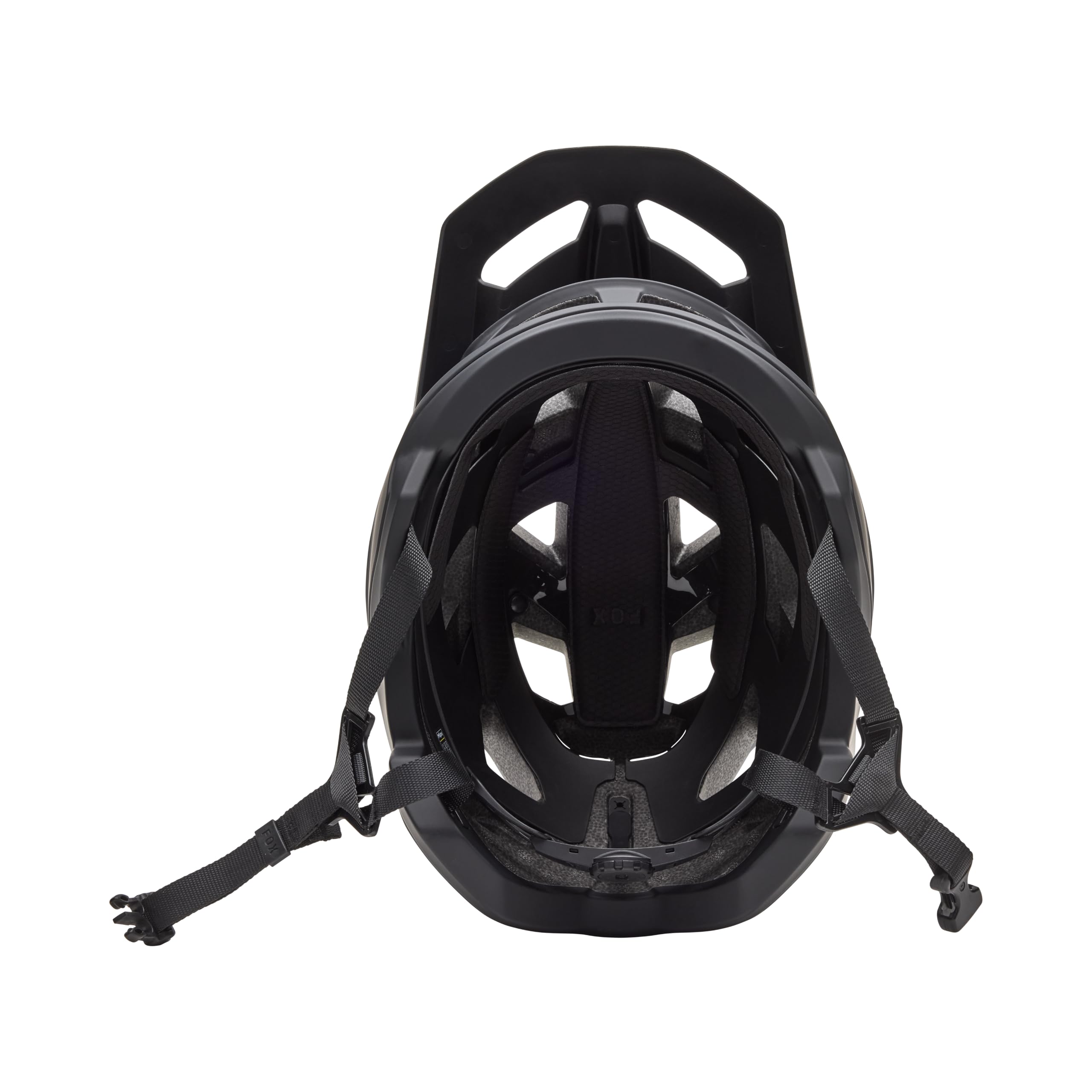 Fox Racing visor open showing goggle and sunglass compatibility
