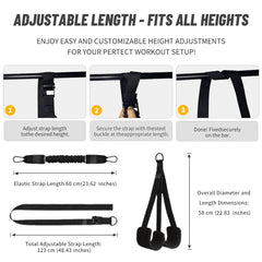 Foxellent detachable latex tubes closeup demonstrating adjustable resistance