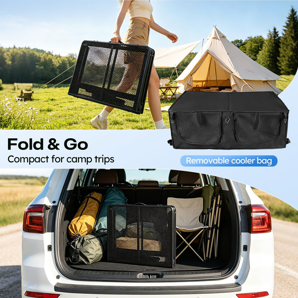 FOXHIVE side profile folded compact for trunk or RV storage advantage