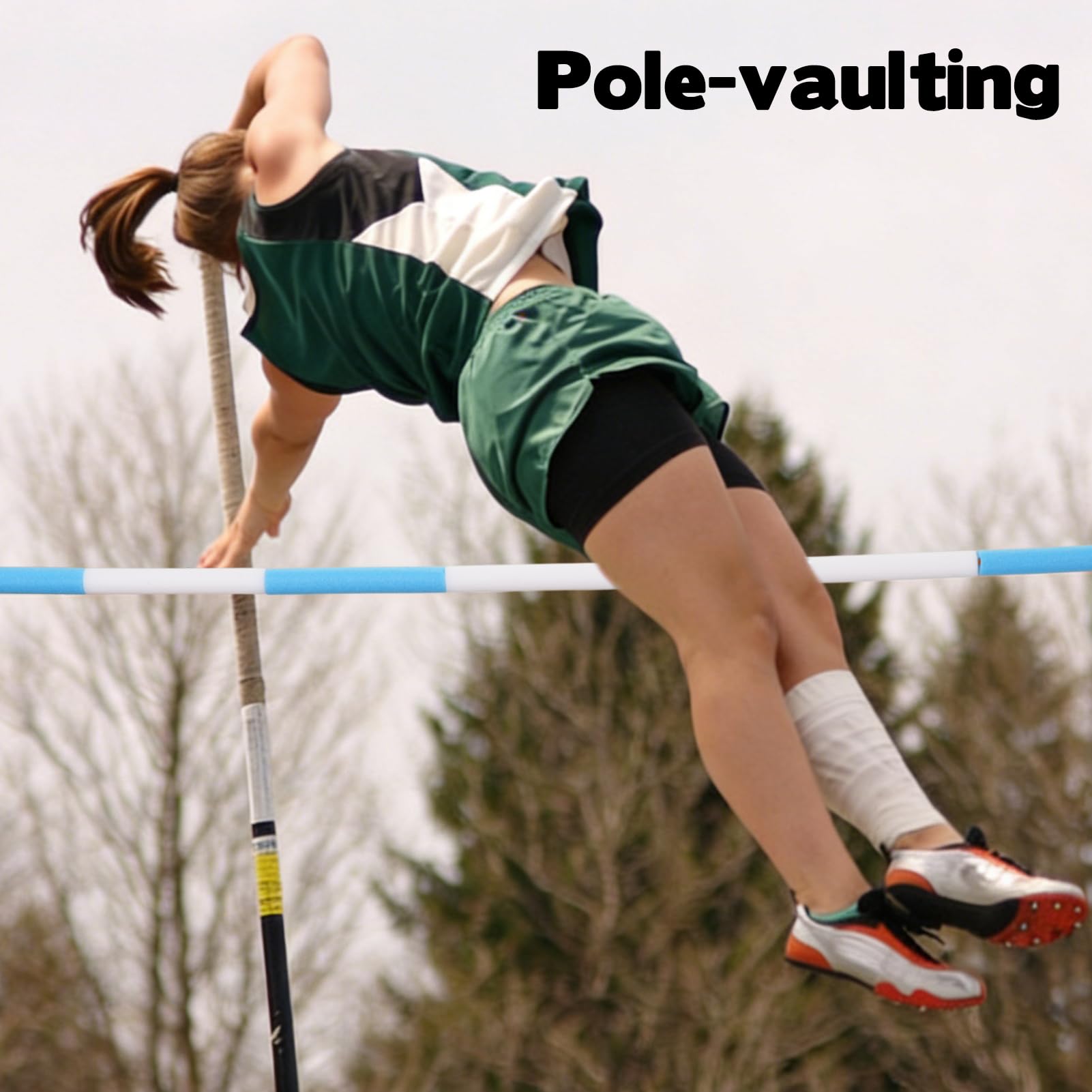 Foxtell crossbar laid beside ruler showing 13 ft length and customizable cut-to-fit benefit