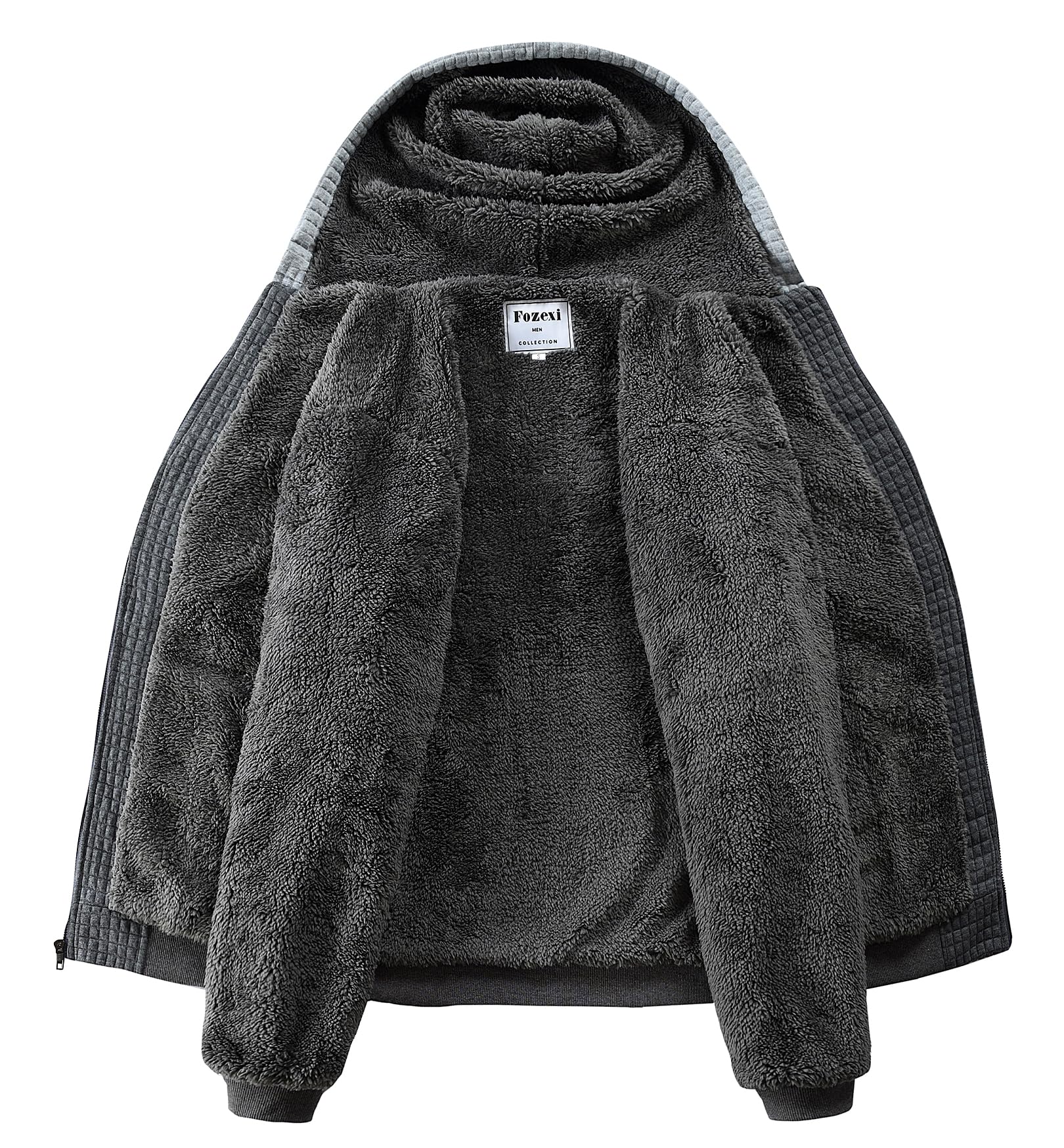 Fozexi pocket and hem detail showing split kangaroo pocket and ribbed hem for secure storage