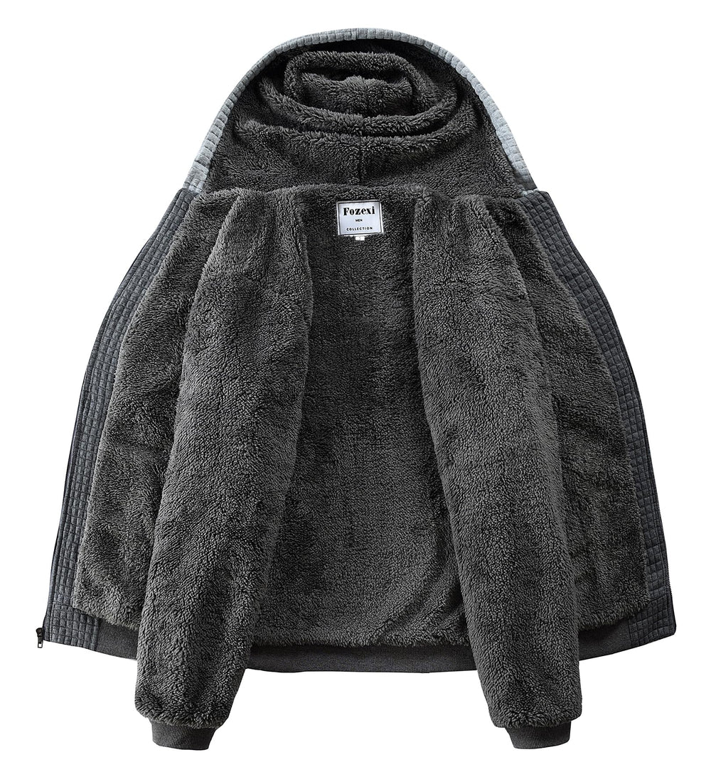 Fozexi pocket and hem detail showing split kangaroo pocket and ribbed hem for secure storage