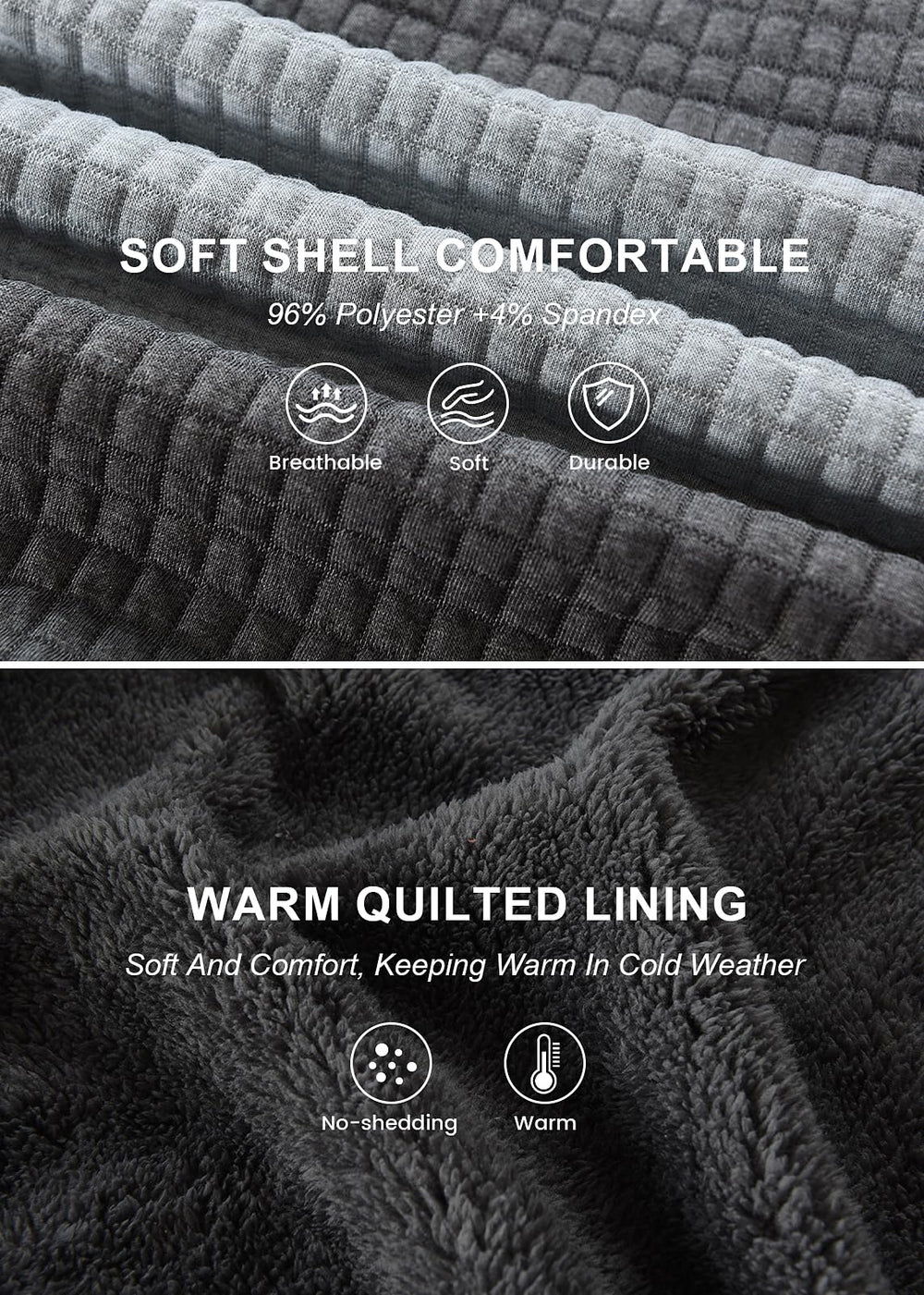 Fozexi folded XXL hoodie next to size reference illustrating roomy fit for layering