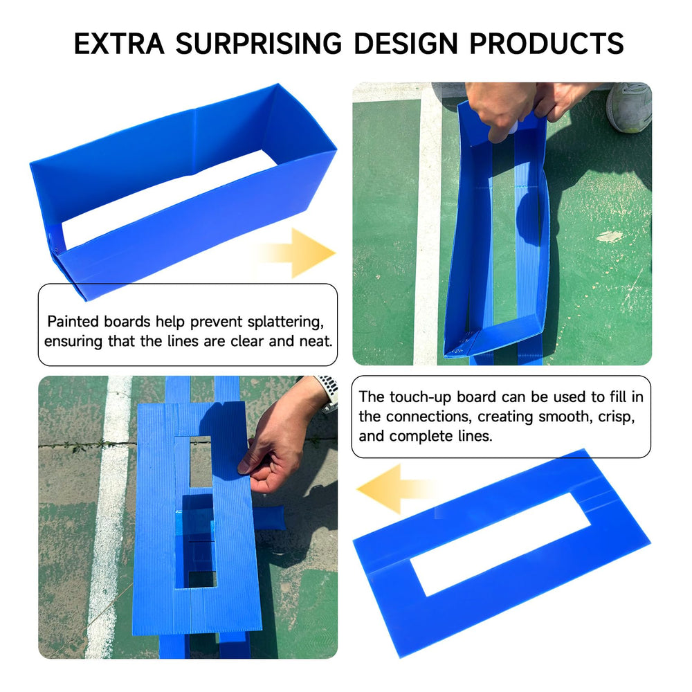 FrameFirm stencil next to hand showing lightweight portability and easy storage