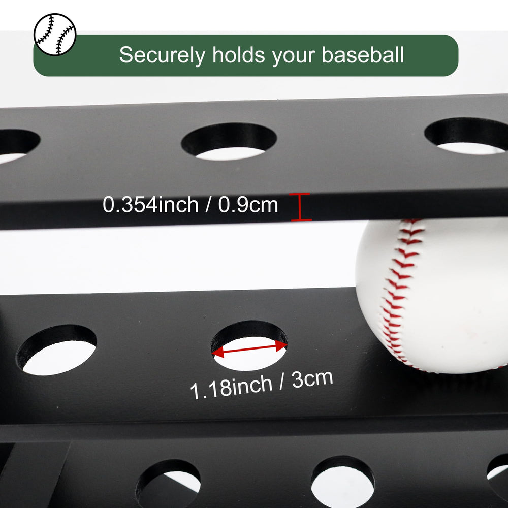 FramePro displayed signed balls in shelf showing easy access and 360-degree visibility