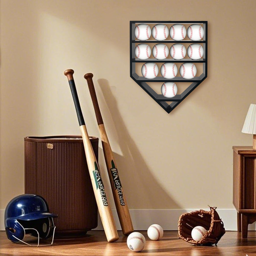 FramePro mounted shelf in living room setting creating a sports-focused focal point