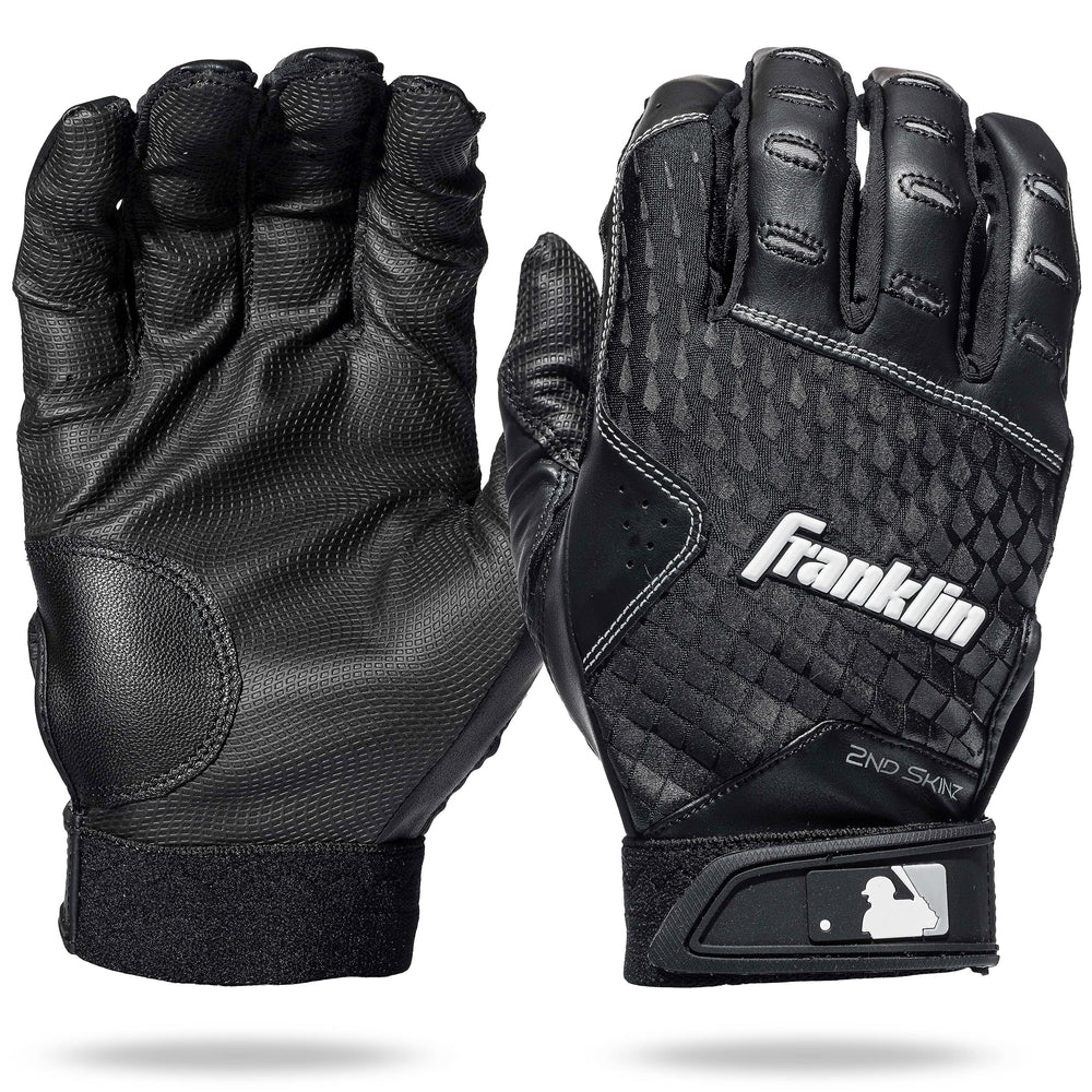 Franklin Sports 2nd-Skinz front view showing sleek black design and secure fit benefit