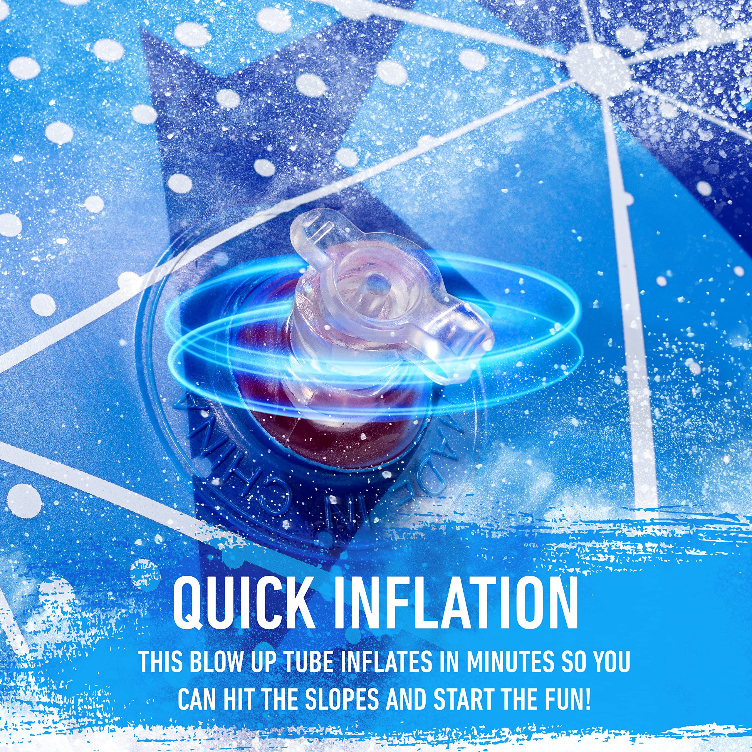 Franklin Sports inflation valve detail for fast pump compatibility and quick setup