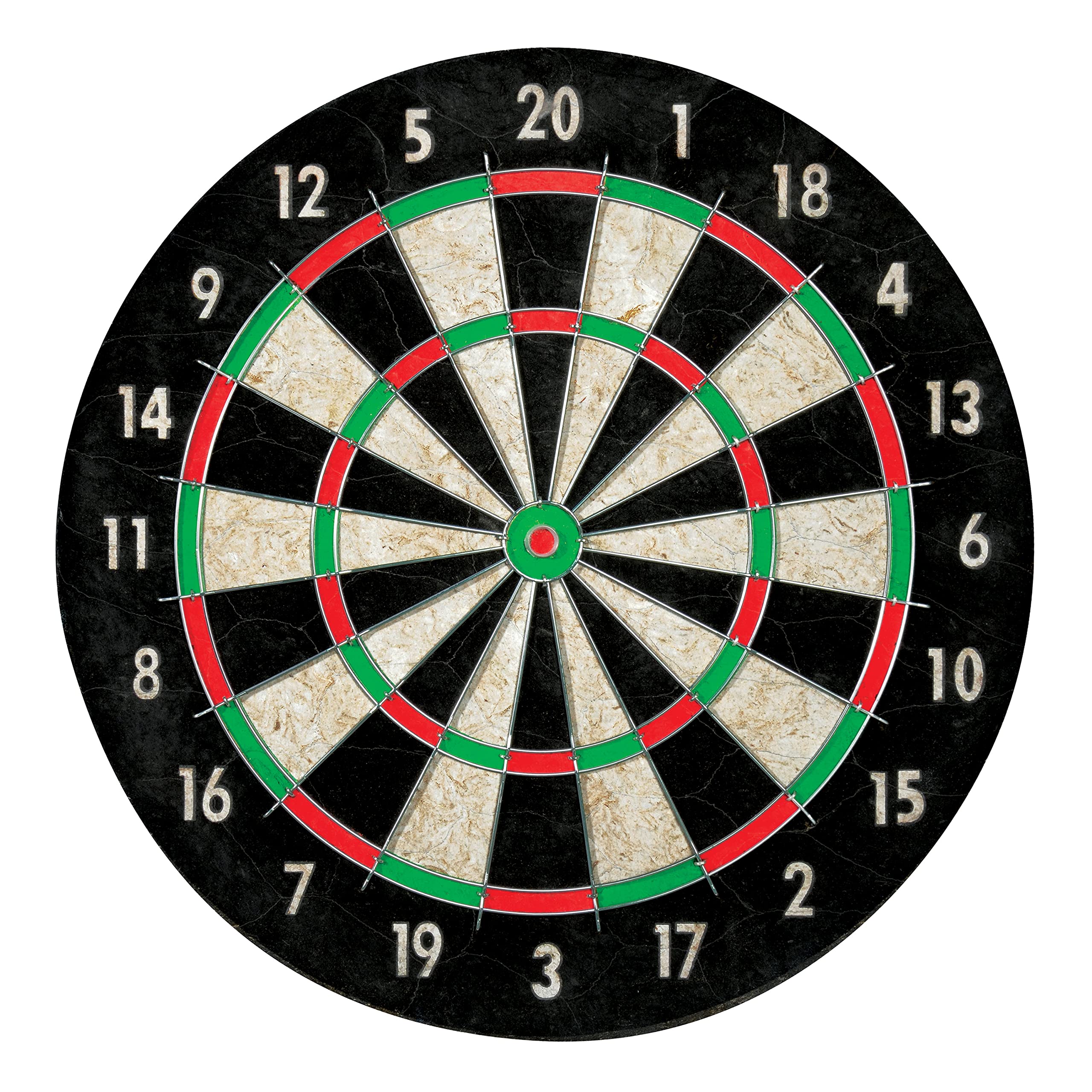 Franklin Sports front view of 18 inch bristle dartboard showing full face clarity and regulation size benefit