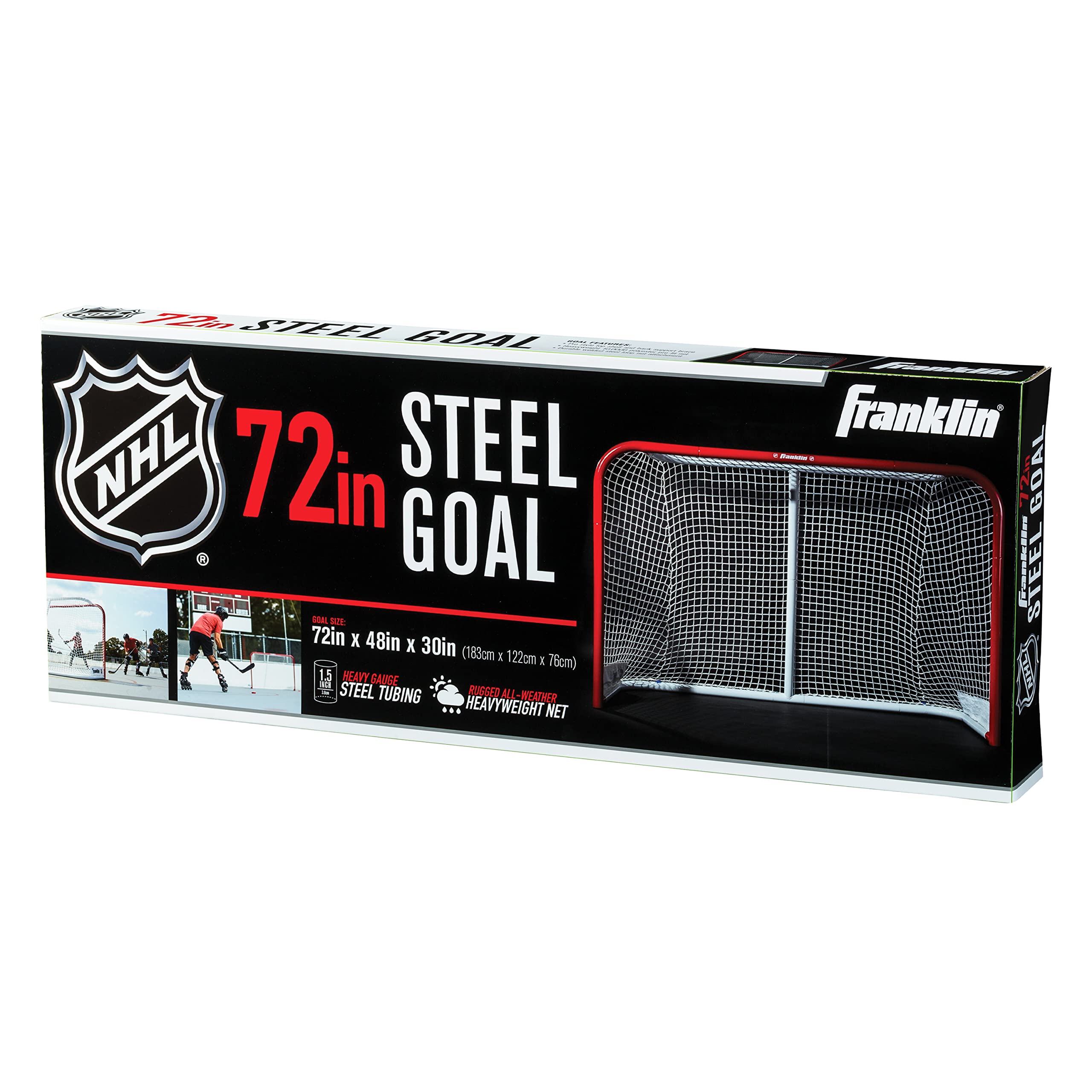 Franklin Sports product label and specs showing construction and features