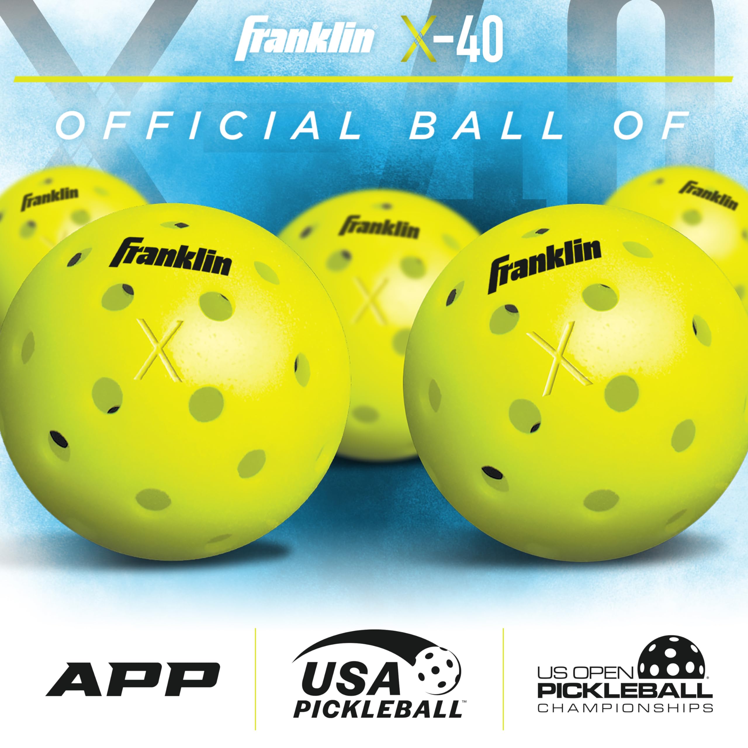 Franklin paddles held by players on court demonstrating ergonomic grip and control